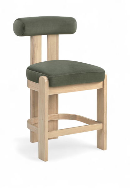 Arienzo - Velvet Performance Fabric Upholstered Counter Stool (Set of 2)
