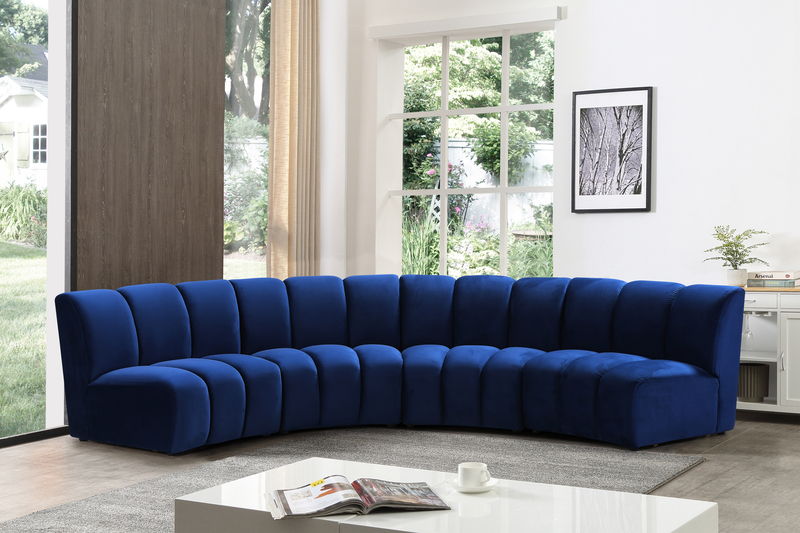 Infinity - 4 Piece Velvet Modular Sectional