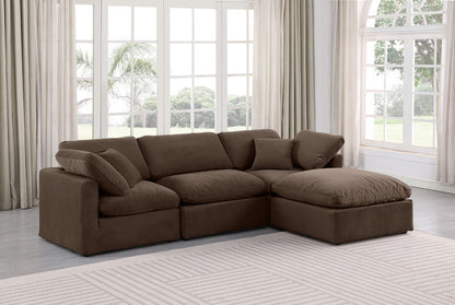 Indulge - Velvet 4 Piece Modular Sectional With Chaise