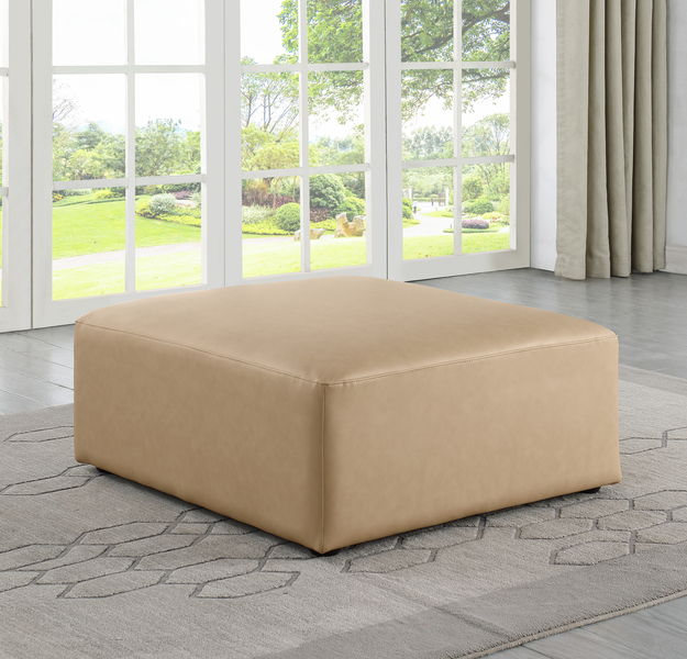 Cube - Ottoman - Tan
