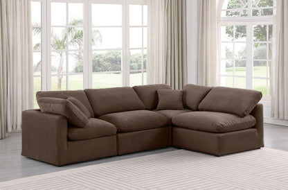 Indulge - Velvet 4 Piece Modular Sectional