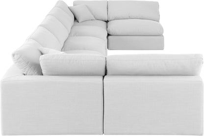Comfy - 7 Piece Linen Modular Armless Sectional