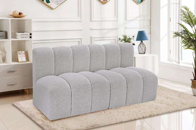 Arc - Boucle Fabric 2 Seats Modular Sofa
