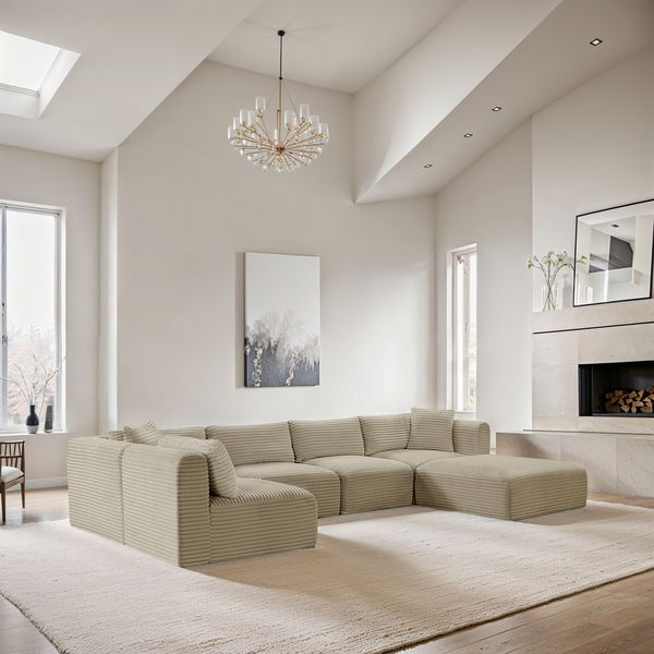 Shaggy - 6 Piece Modular U-Shaped Sectional