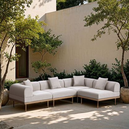 Laguna - 4 Piece 106.5" Upholstered Outdoor Patio Modular Sectional