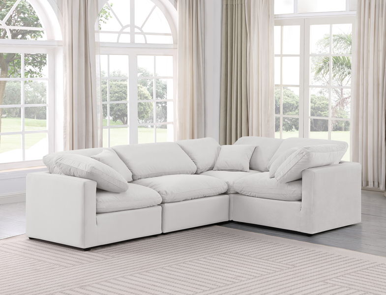 Indulge - Velvet 4 Piece Modular Corner Sectional