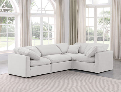 Indulge - Velvet 4 Piece Modular Corner Sectional