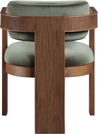 Sacha - Velvet Dining Chair With Brown Base (Set of 2)