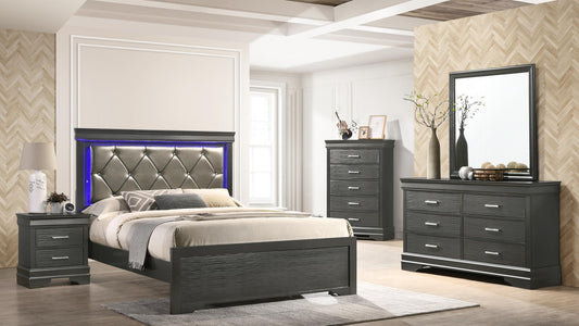 Brooklyn - Twin 4 Piece Bedroom Set - Gunmetal