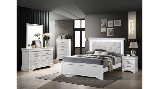 Brooklyn - King 4 Piece Bedroom Set - White