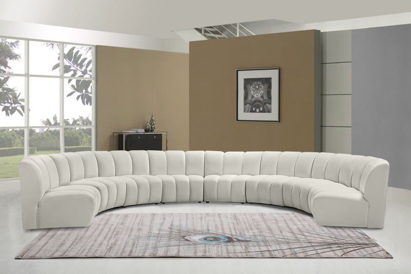 Infinity - 8 Piece Velvet Modular Sectional