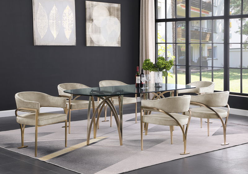 Madelyn - Dining Chair (Set of 2) - Brushed Brass