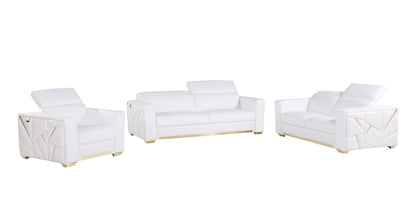 1120 - Top Grain Italian Leather Living Room Set