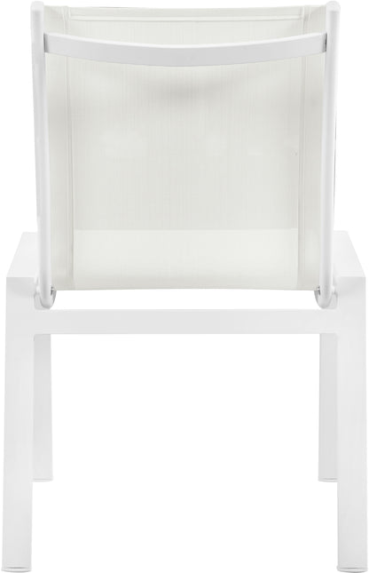 Nizuc - Outdoor Patio Dining Chair With White Frame (Set of 2)
