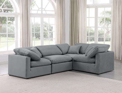 Indulge - Velvet 4 Piece Modular Corner Sectional