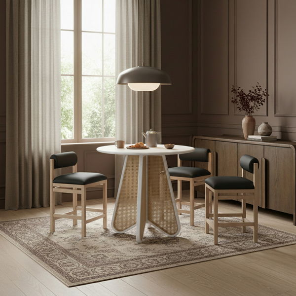 Butterfly - Solid Wood And Natural Cane Table