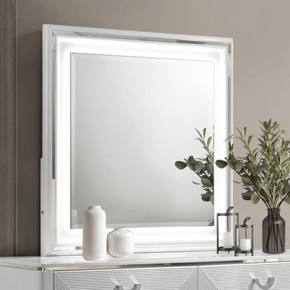 Cassia - Dresser Mirror - White High Gloss