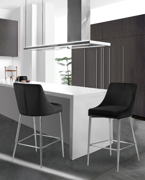 Karina - Stool with Chrome Legs (Set of 2)