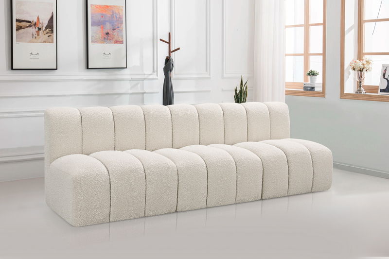 Arc - Boucle Fabric 3 Seats Modular Sofa