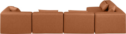 Cube - 5 Piece Modular Sectional - Cognac
