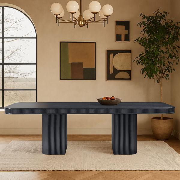 Mohari - Solid Wood And Oak Veneer 112" / 160" Dining Table