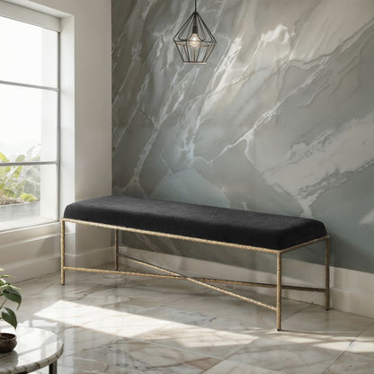 Valley - Bench With Gold Frame