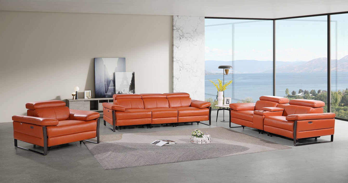 1246 - Modular Power Triple Reclining Sofa, Console Loveseat, And Chair Set With Power Headrests