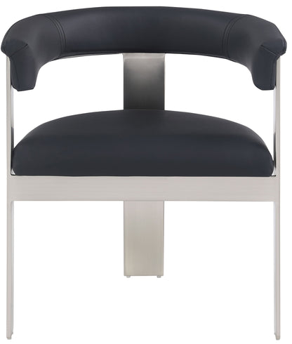 Romeo - Faux Leather Dining Chair With Silver Base (Set of 2)