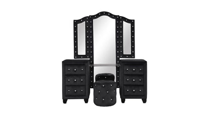 Black Vanity Hazel - King 4 Piece Bedroom Set
