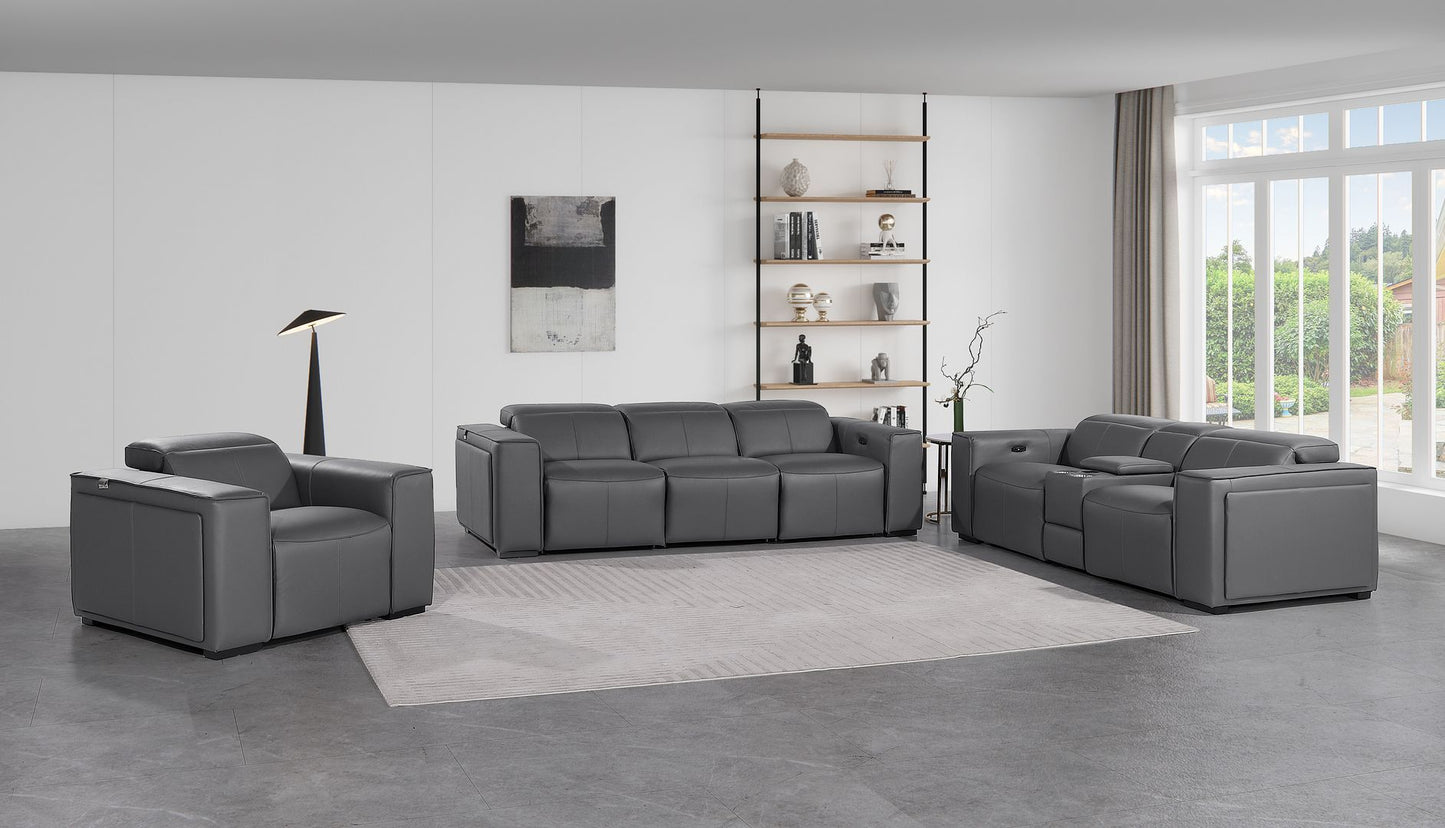 1224 - 7-Piece Modular Power Reclining Sofa, Loveseat & Chair Set In With 5 Power Recliners & Power Headrests