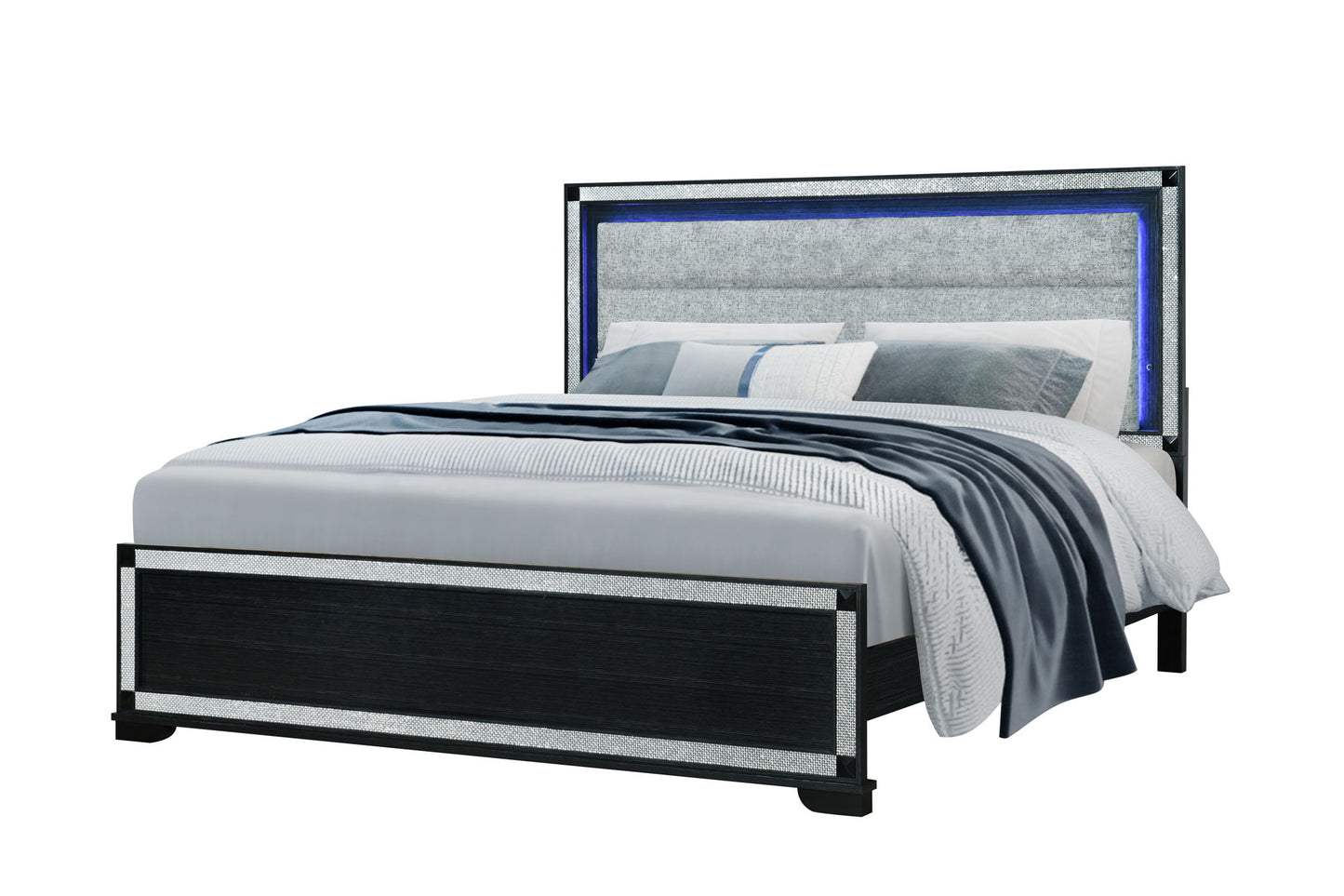 Soleil - King Bed - Charcoal