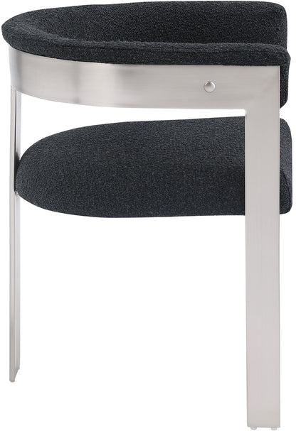 Romeo - Boucle Dining Chair With Silver Base (Set of 2)