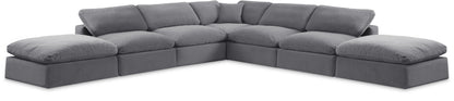 Comfy - 7 Piece Velvet Modular Corner Sectional