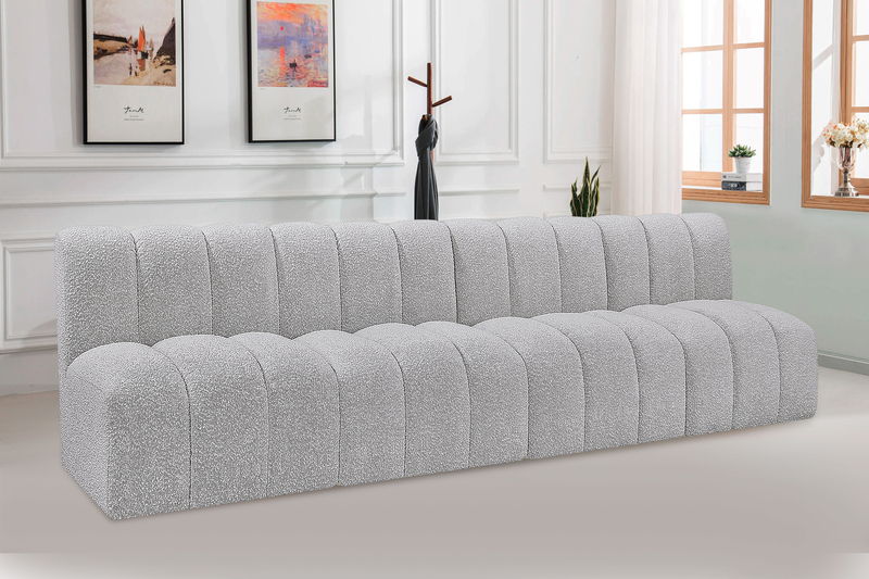 Arc - Boucle Fabric 4 Seats Modular Sofa