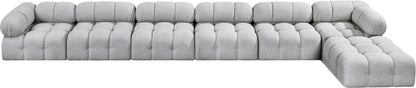 Ames - 7 Piece Boucle Fabric Modular L-Shaped Sectional