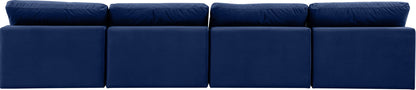 Comfy - Velvet Modular Armless Sofa 4 Seats