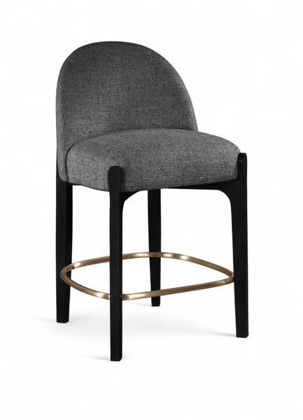 Torino - Counter Stool With Brushed Black Base