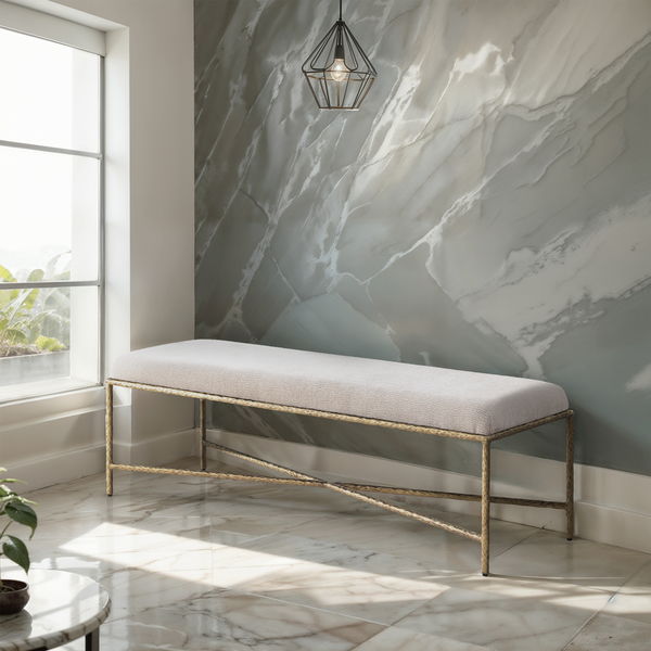Valley - Bench With Gold Frame