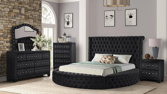 Black Hazel - King 5 Piece Bedroom Set