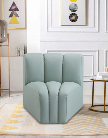 Arc - Faux Leather Curved Corner Chair
