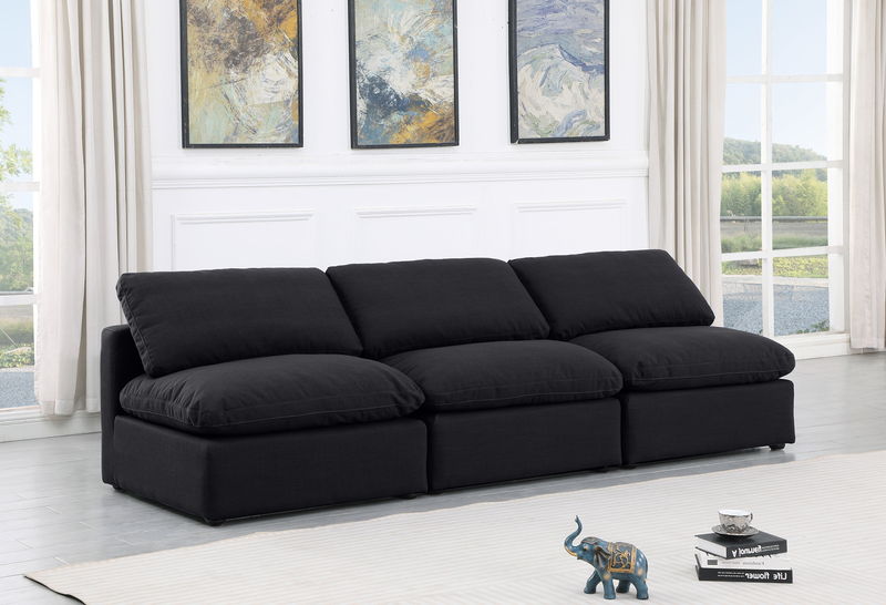 Indulge - Linen 3 Seat Modular Armless Sofa