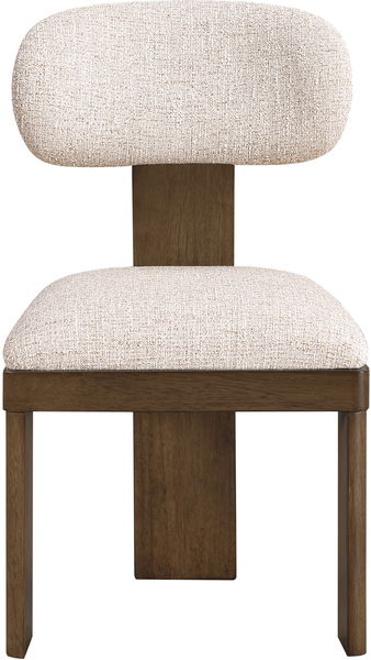 Timbra - Linen Textured Fabric Upholstered Dining Chair (Set of 2) - Walnut Base