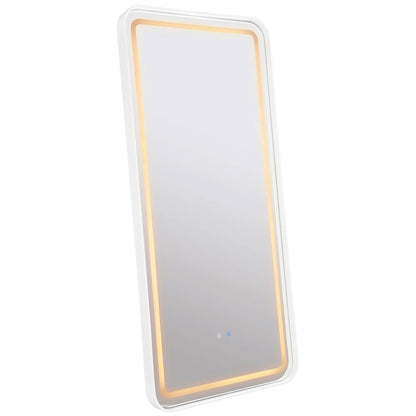 Glendora - LED Standing Mirror Bluetooth Speakers - Pearl Silver
