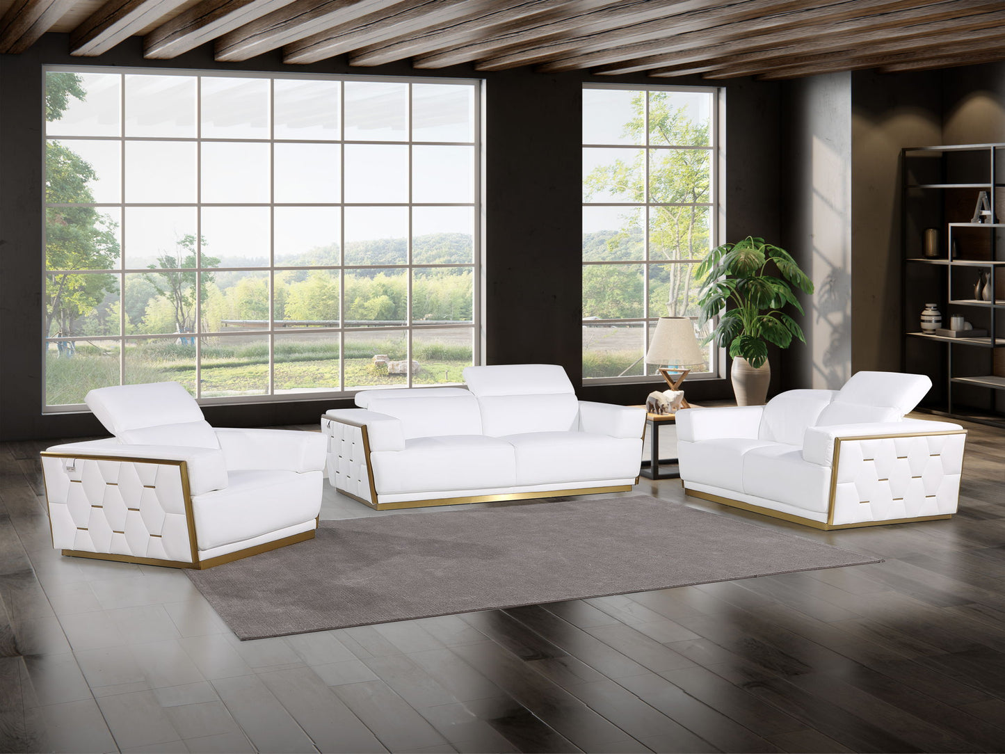 1111 - Leather Living Room Set