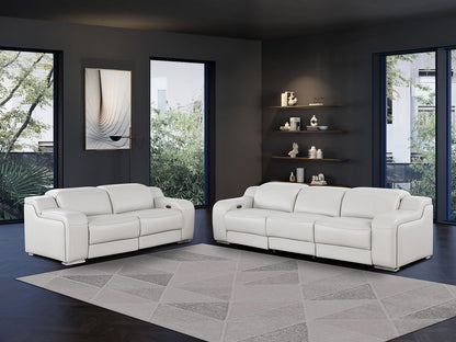 1116 - 5-Piece Modular Power Reclining Sofa And Loveseat Set In With 4 Power Recliners & Power Headrests