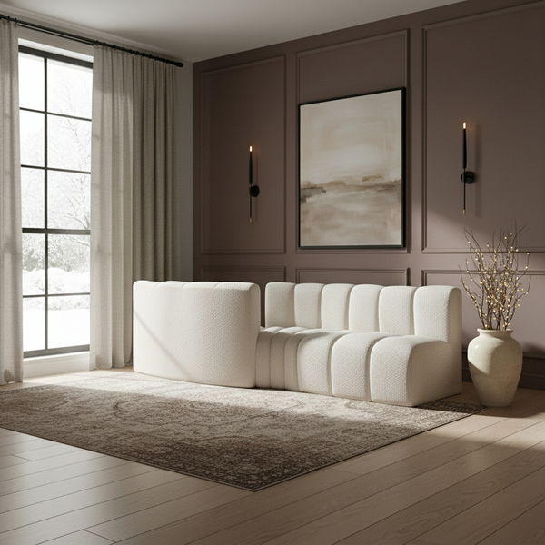 Arc - Boucle Fabric 4 Piece Sofa