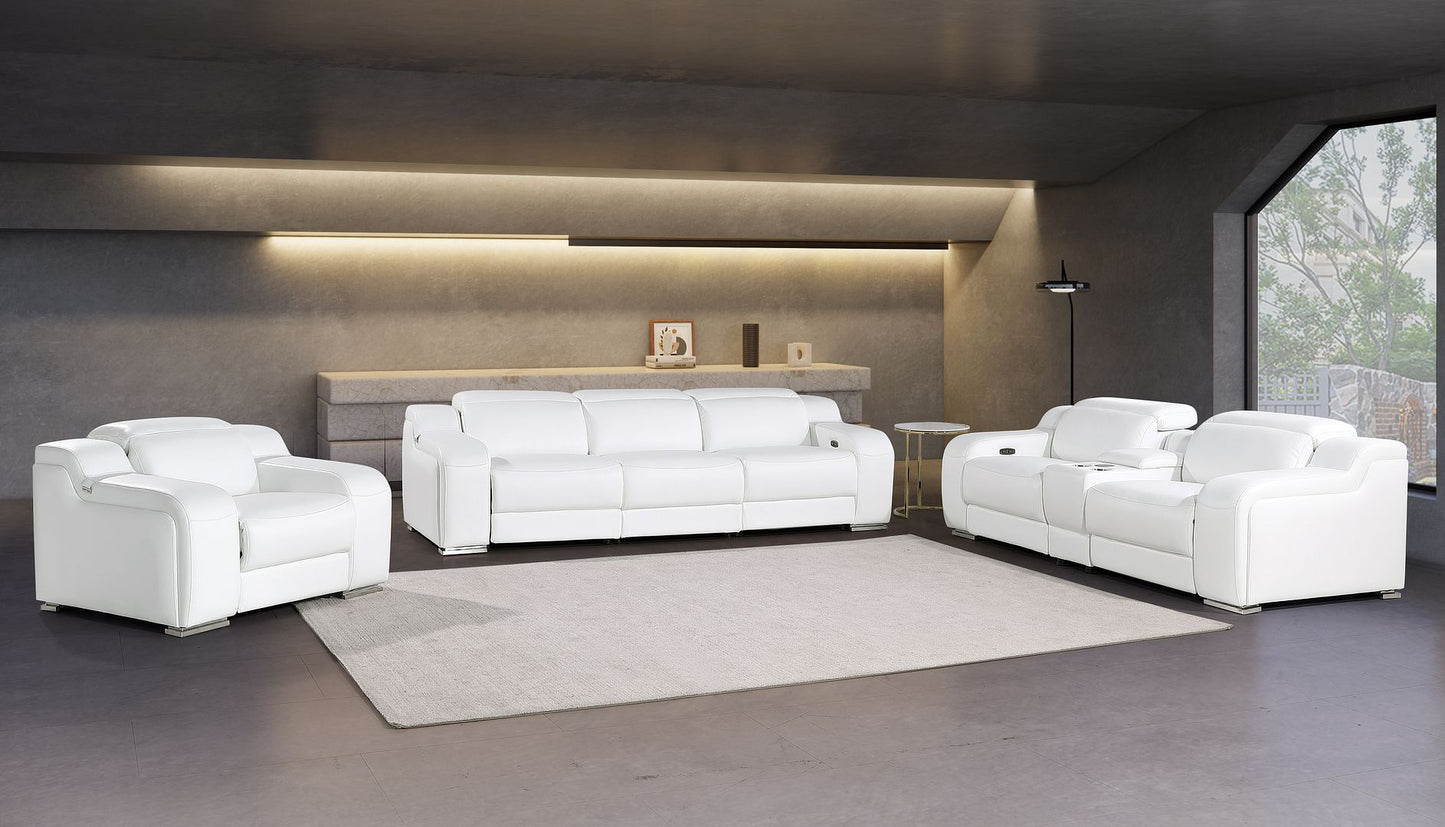 1116 - 7-Piece Modular Power Reclining Sofa, Loveseat & Chair Set In With 6 Power Recliners & Power Headrests