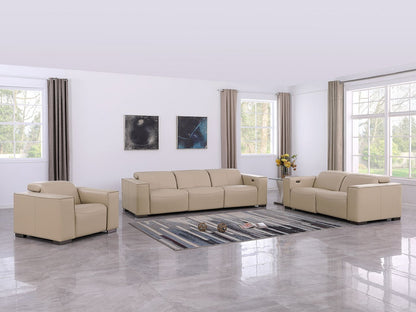 1208 - Leather Reclining Set (Sofa, Loveseat & Chair With 5 Power Recliners)