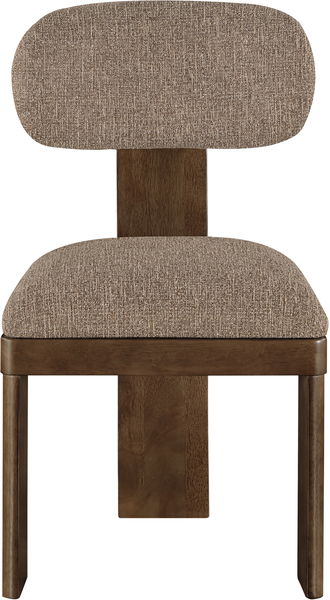 Timbra - Linen Textured Fabric Upholstered Dining Chair (Set of 2) - Walnut Base