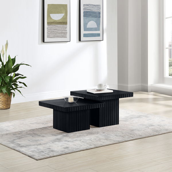Spencer - 15" Oak Veneer 2 Piece Coffee Table